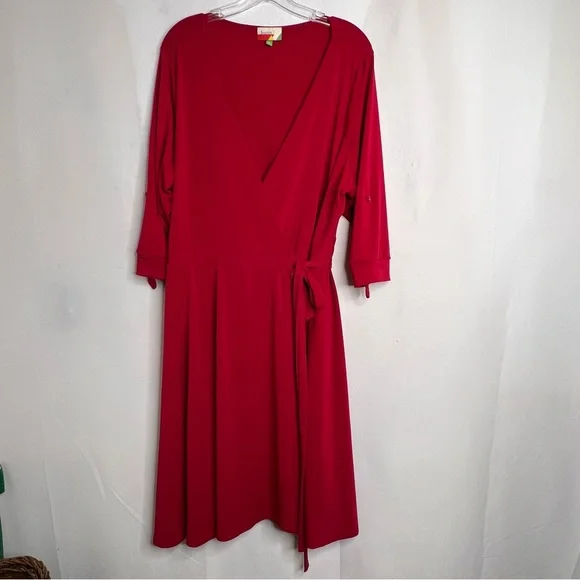 Modcloth Red Midi Dress - Picture 1 of 9